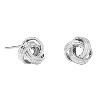 Goldheart Arden White Gold Knot Earrings 1