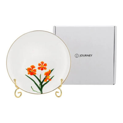 JOURNEY PAPILIONANDA ORCHID WHITE - BONE CHINA PLATE 4