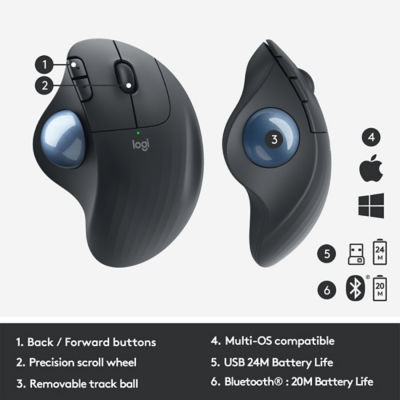 LOGITECH Ergo M575S Wireless Trackball 5