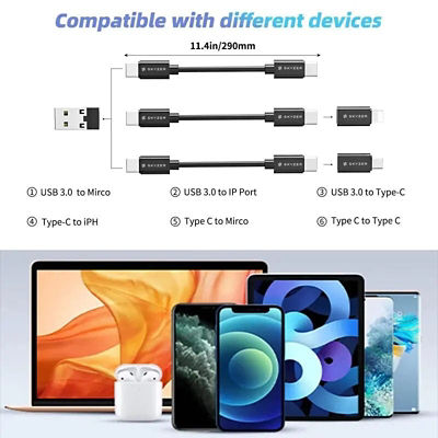 Skyzer AC500 Multi USB Charger Adapter Cable Kit 4