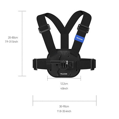 Telesin Vest Chest Strap Mount 4 Action Camera 11