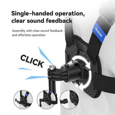 Telesin Vest Chest Strap Mount 4 Action Camera 7