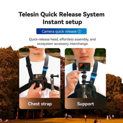 Telesin Vest Chest Strap Mount 4 Action Camera 9