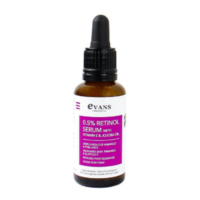 Evans 0.5% Retinol Serum with Vitamin E and Jojoba Oil 30ml