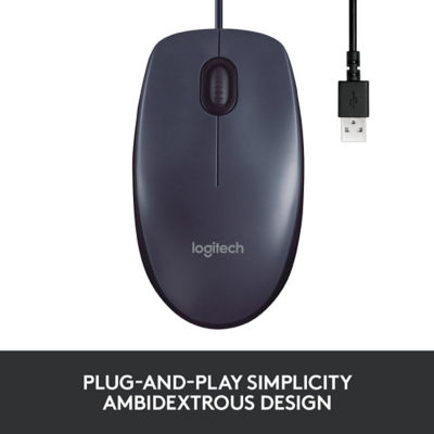 LOGITECH M100r Basic Wired Mouse 6
