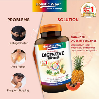 Holistic Way 强化消化酶 — 素食 (60 粒素胶囊) 4
