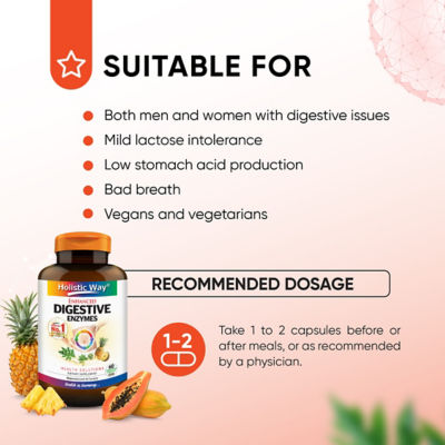 Holistic Way 强化消化酶 — 素食 (60 粒素胶囊) 7