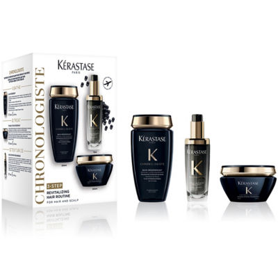 【並行輸入品】3本セット Kérastase Chronologiste 100 Kerastase Chronologiste 3-step Revitalising Routine for Hair