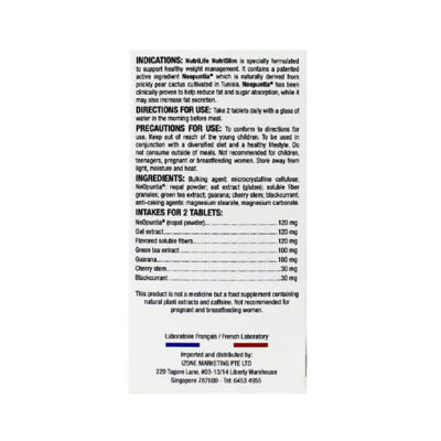Nutrilife Nutri Slim 60 Tablets 2