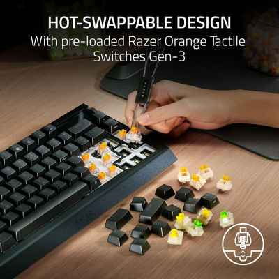 Razer BlackWidow V4 Pro 75% - OLED 无线热插拔游戏键盘 - 美国布局 5