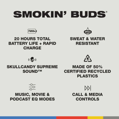 Skullcandy Smokin Buds True Wireless In-Ear Earbuds 2