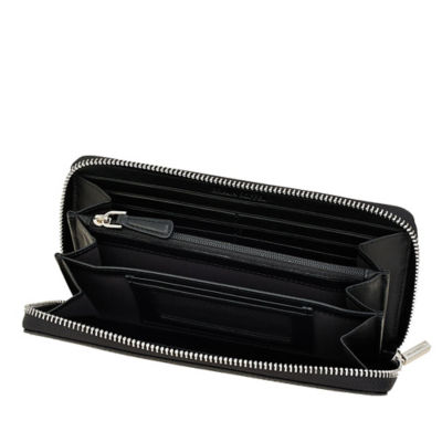 BRAUN BÜFFEL Braun Buffel Canva Zip Long Wallet in Black 4