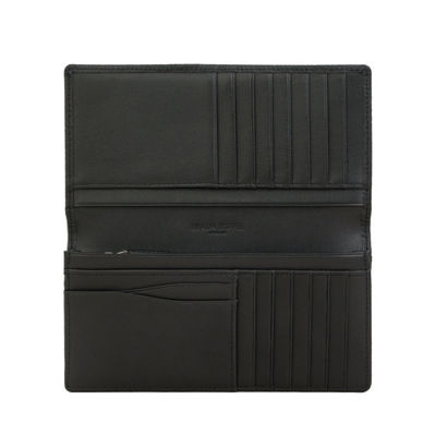 BRAUN BÜFFEL Braun Buffel Canva Bifold Long Wallet with Zip Compartment in Black 4
