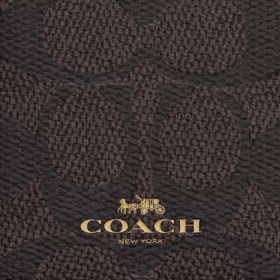 COACH ID Lanyard In Signature Canvas Walnut/Black CZ285 3