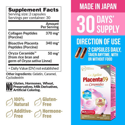 LABO NUTRITION [Bundle] Le Ageless Placenta99 with Ceramide + Le Ageless NMN+ 8