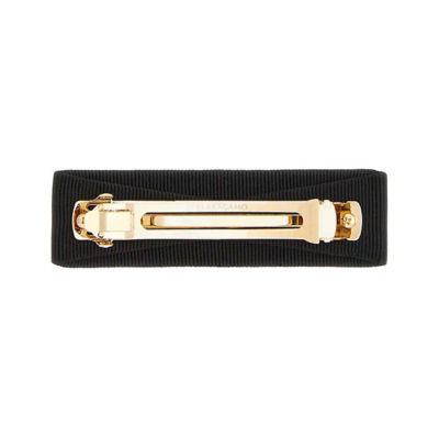 FERRAGAMO Vara Bow Hairclip Black/Gold 495450 3