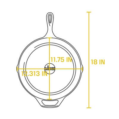 Lodge Classic Seasoned Cast Iron Skillet (12"/30.48cm) 6