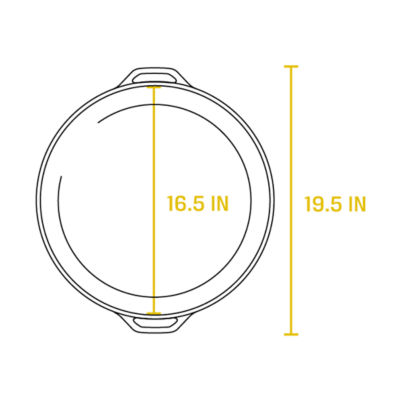 Lodge 17 Inch Cast Iron Dual Handle Pan 6