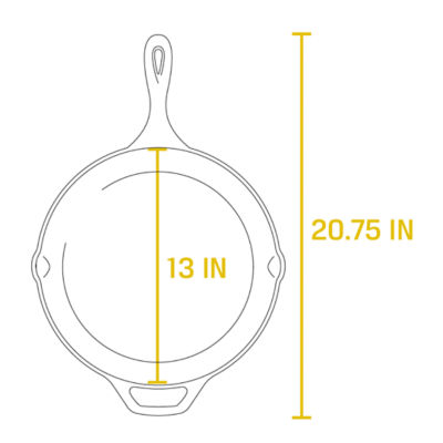 Lodge Classic Seasoned Cast Iron Skillet (13.25"/33.66cm) 6