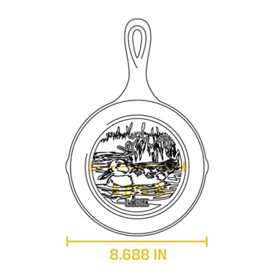 Lodge Wildlife Series™ Cast Iron Duck Skillet (8"/20.32cm) 5