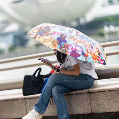 JOURNEY THREADS OF SINGAPORE COLLECTION - COMPACT UMBRELLA 4