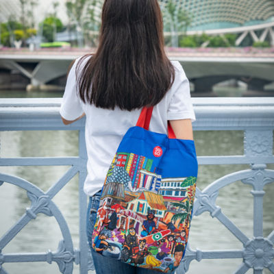 JOURNEY THREADS OF SINGAPORE COLLECTION - SOFT CANVAS TOTE BAG 3