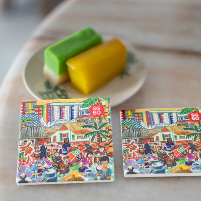 JOURNEY THREADS OF SINGAPORE COLLECTION - CERAMIC COASTER (SET OF TWO) 2