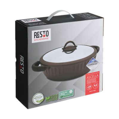 Resto Kitchenware 94006 Ascella Shallow Pot With Lid 20