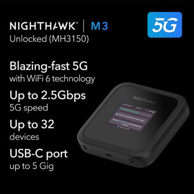 NETGEAR Nighthawk M3 5G WiFi 6 Mobile Hotspot Router (MH3150) 2