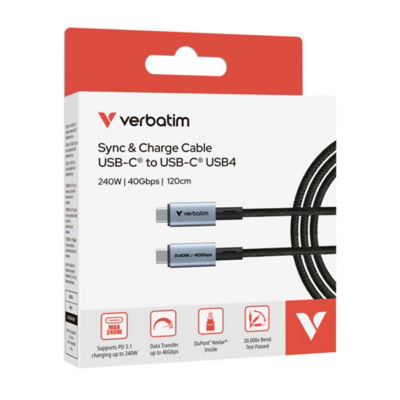 Verbatim Sync & Charge Cable 240W USB-C to USB-C (SCC4-CC240) 4
