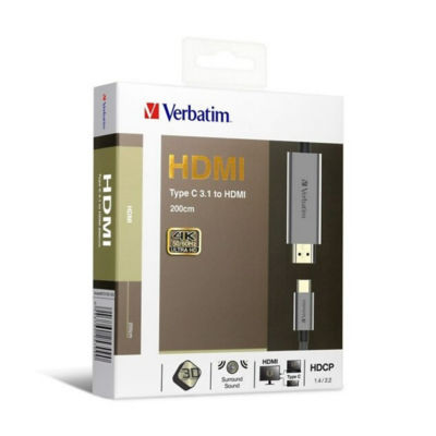 Verbatim Type C 3.1 to HDMI 4K Cable (200cm) 4