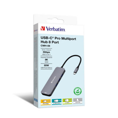 Verbatim USB-C Pro Multiport Hub 8 Port (CMH-08) 7