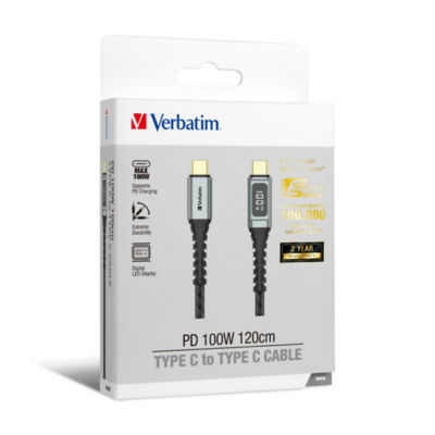 Verbatim PD 100W Type C to Type C Cable (120cm) 7