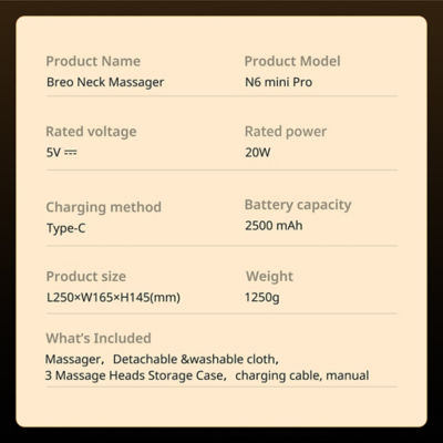 Breo N6 Mini Pro Neck Massager 9