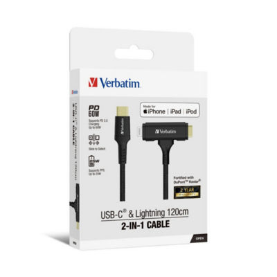 Verbatim USB-C & Lightning 2-in-1 Cable (120cm) 6