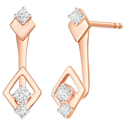 Goldheart KStyle Diamond Vela Earrings 1