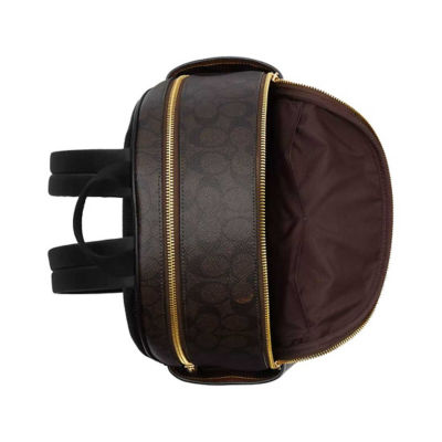 COACH Court Backpack In Signature Canvas Walnut/Black CZ176 3