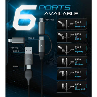 Futurizta Zeus-X 6-in-1 Universal Cable, 1m/3.28ft 3