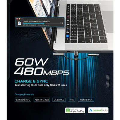 Futurizta Zeus-X 6-in-1 Universal Cable, 1m/3.28ft 6
