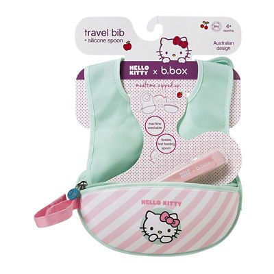 B.Box Hello Kitty Travel Bib + Silicone Spoon 3