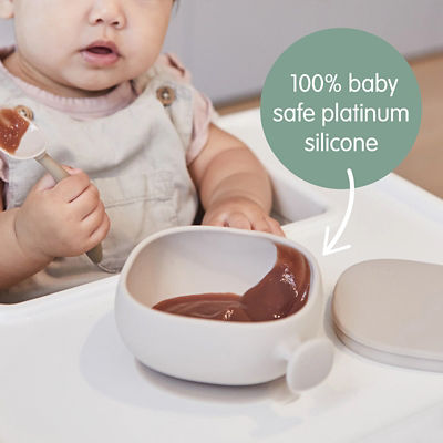 B.Box Silicone Bowl + Lid 350ml | Kids Suction Bowl 9