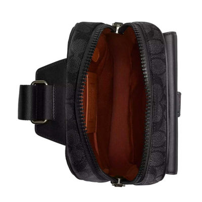 COACH Track Pack In Signature Canvas Charcoal/Black CX880 3