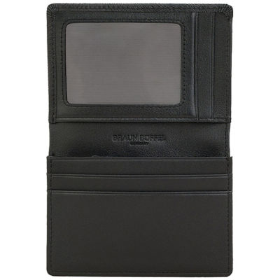 BRAUN BÜFFEL Braun Buffel Canva Card Holder with Notes Compartment in Black 4