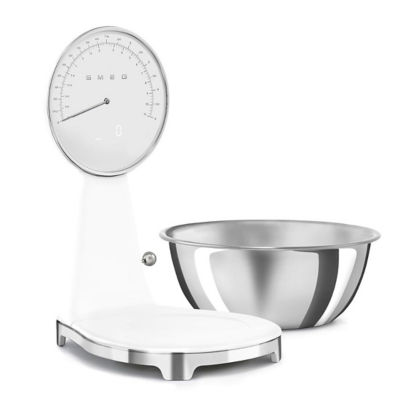 SMEG KSF01WHWW Analogue Digital Kitchen Scale in White 3
