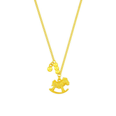 Goldheart 999 Gold Rocking Horse Necklace 1