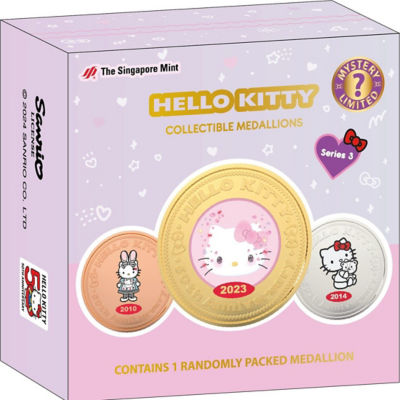 Buy HELLO KITTY 50TH ANNIVERSARY S3 MYSTERY MEDALLIONS BLIND BOX