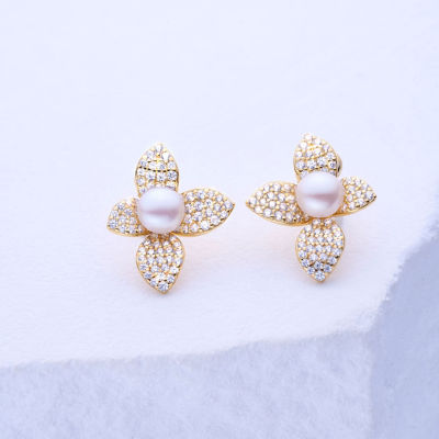 Pearly Lustre Top Grade Freshwater Pearl Earrings WE00858 | BLOOM 3