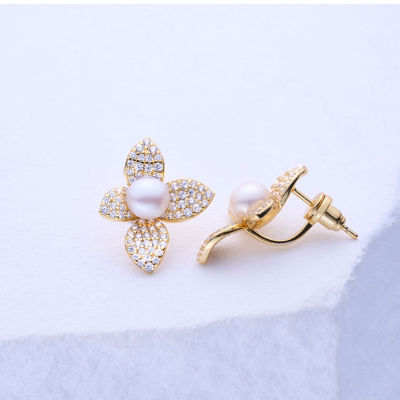 Pearly Lustre Top Grade Freshwater Pearl Earrings WE00858 | BLOOM 5