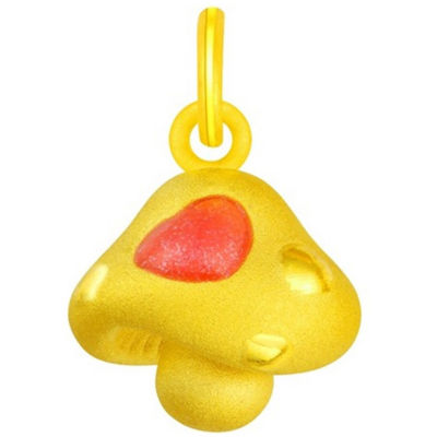 Goldheart 999 Gold Bao Bei Mushroom Charm 1