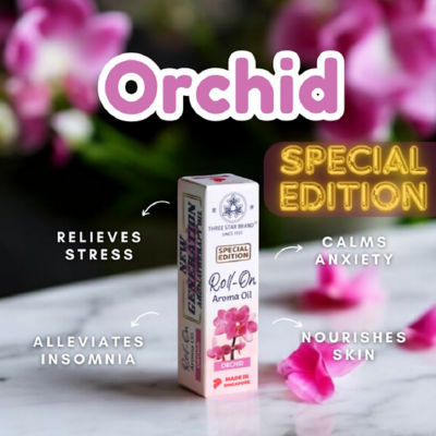 Three Star Brand TSB Roll-On Aromatherapy Oil 10ml (Special Edition - Orchid) 3